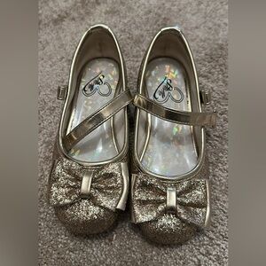 Stylish Gold Glitter Kids Dress Shoes